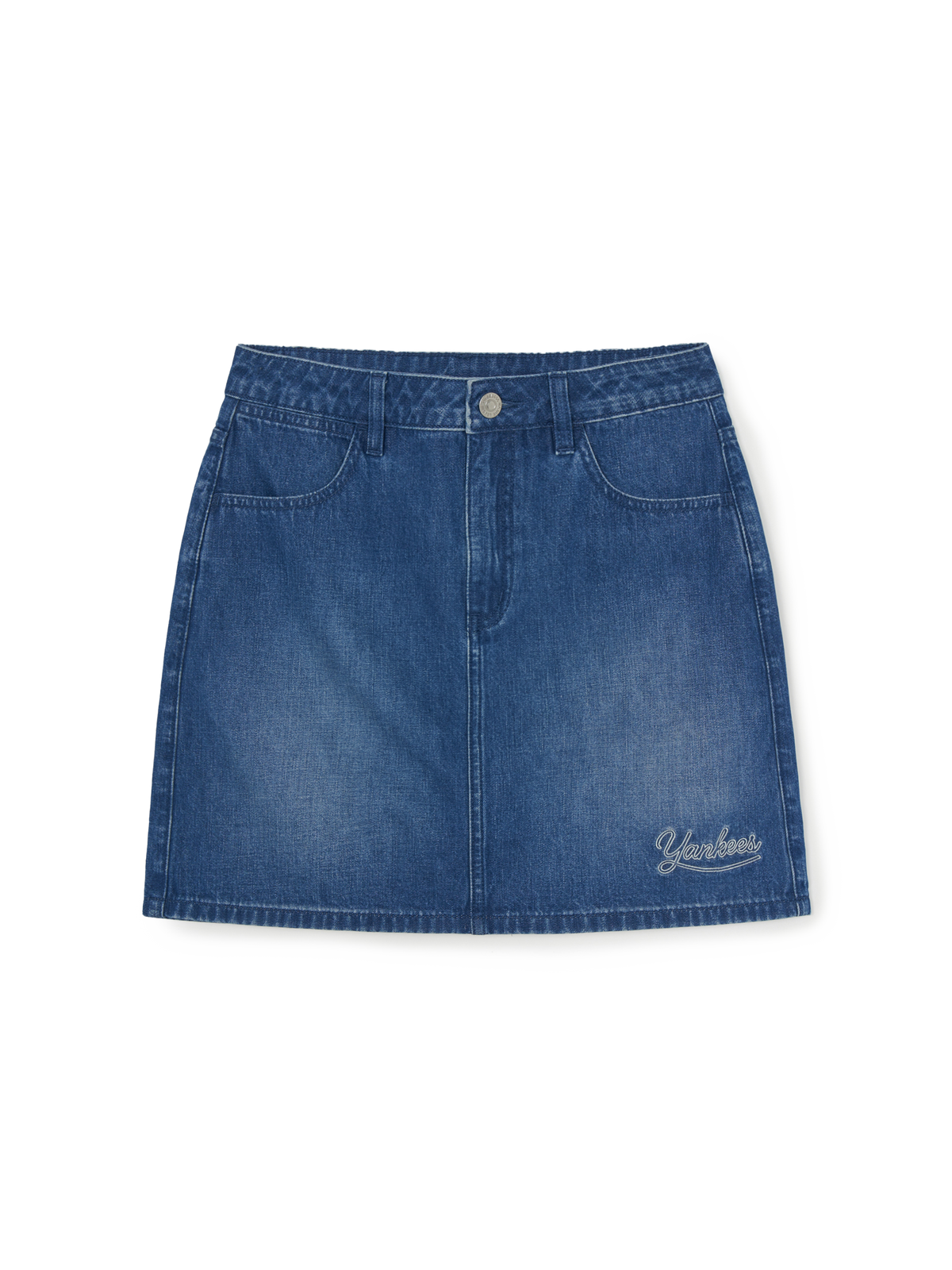 MLB Korea Women's Varsity Lettering Denim Skirt