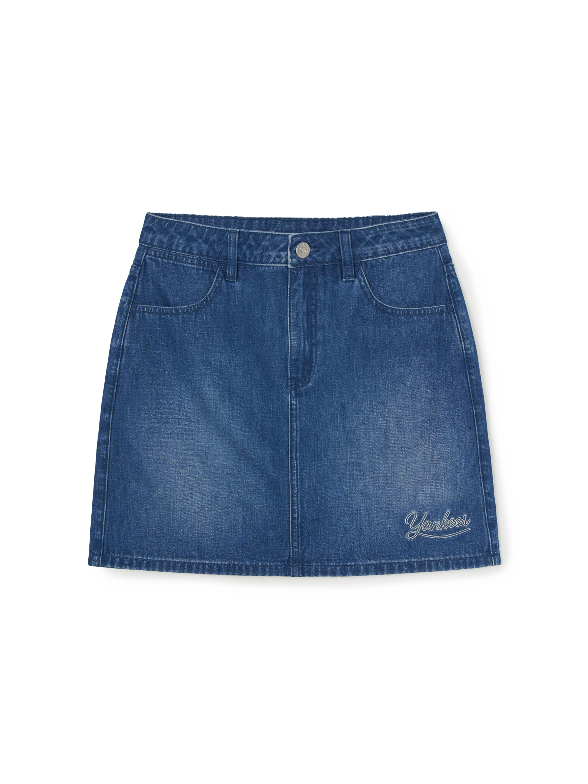 MLB Korea Women's Varsity Lettering Denim Skirt