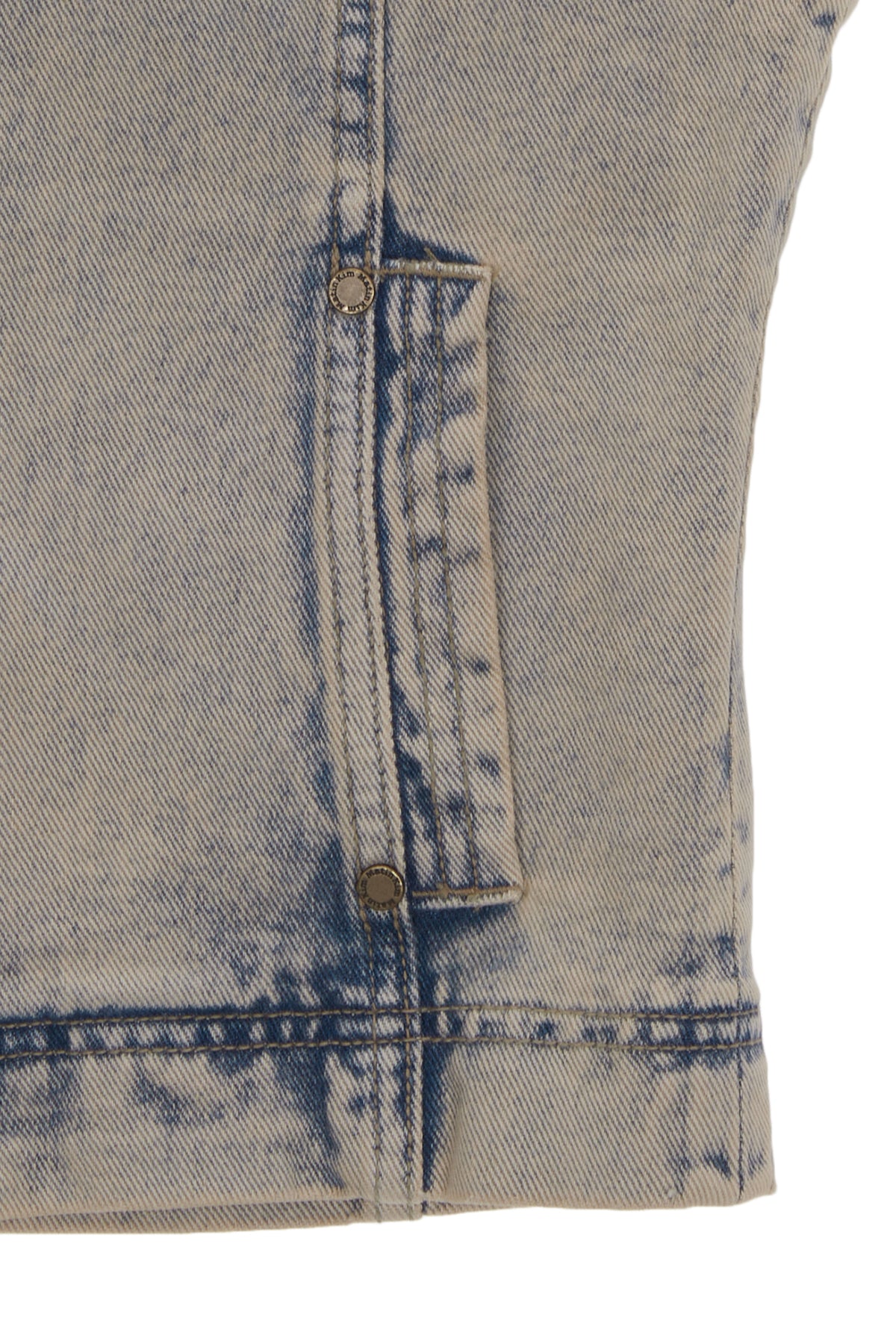 [matinkim] SLIM ZIP UP DENIM VEST IN BEIGE