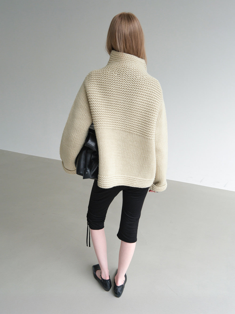 Low Classic Heavy Knit Cardigan Lime