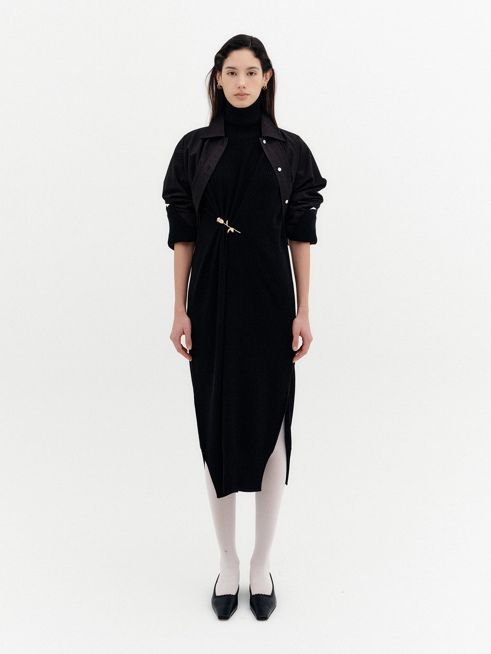 EENK Classic Logo Embroidered Shirt - Black