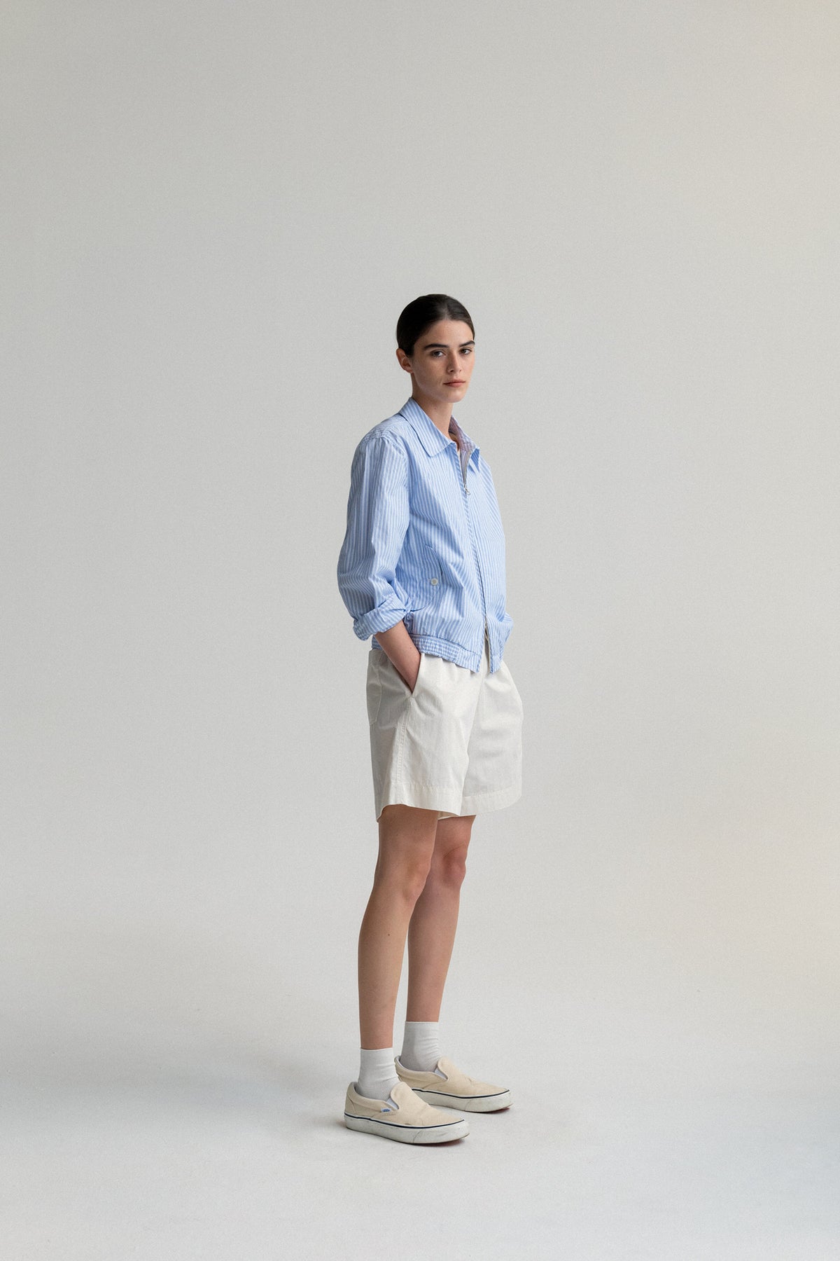 Nothing Written Marche summer blouson (Light blue)