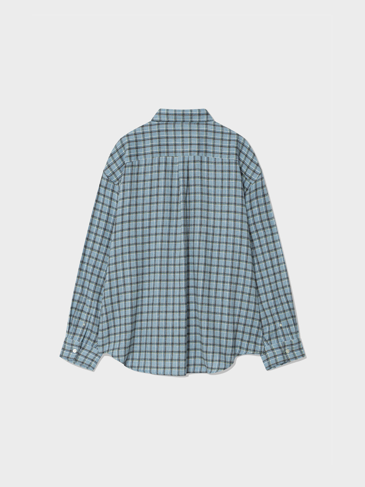 Low Classic Oversized Flannel Shirt Blue Check