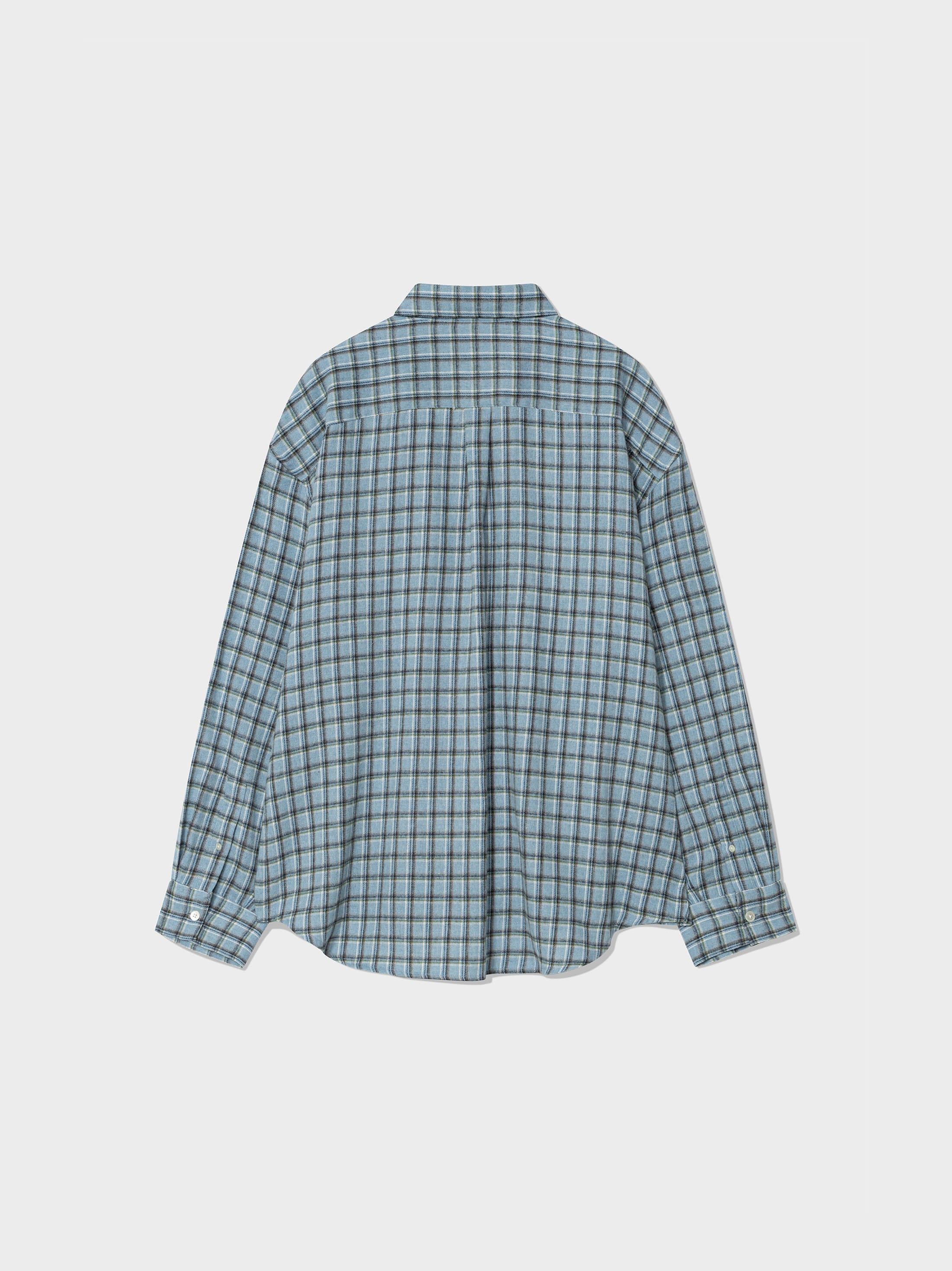 Low Classic Oversized Flannel Shirt - Blue Check