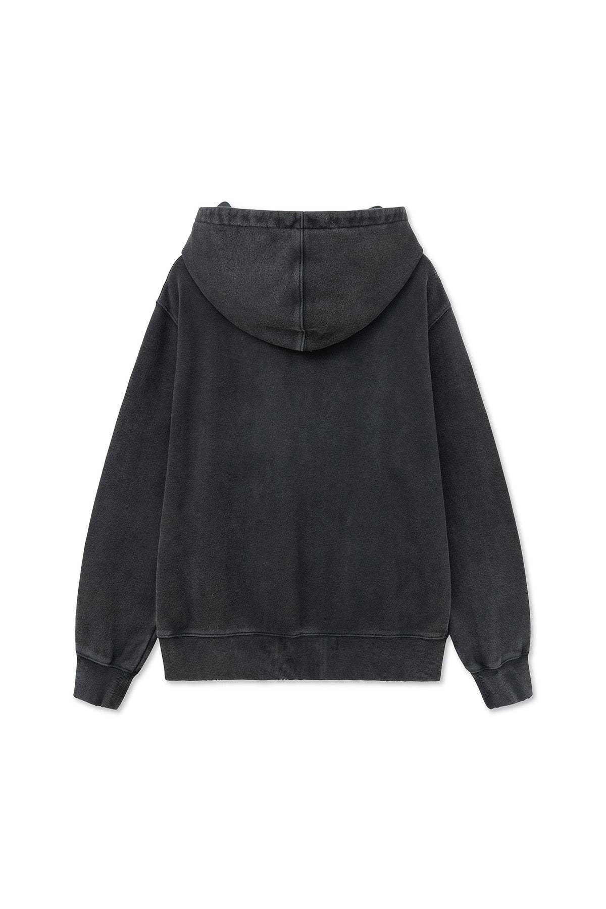 [matinkim] VINTAGE COLOR DYING LOGO HOODY IN CHARCOAL