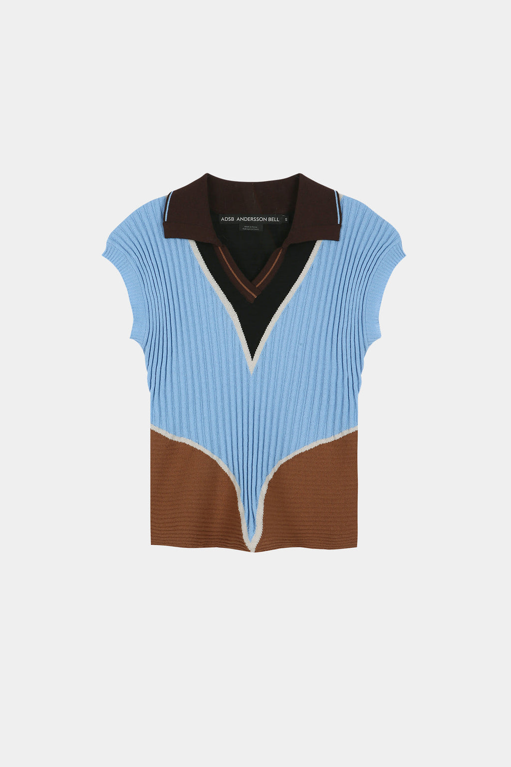 Andersson Bell Color-Blocked Knit Polo Vest
