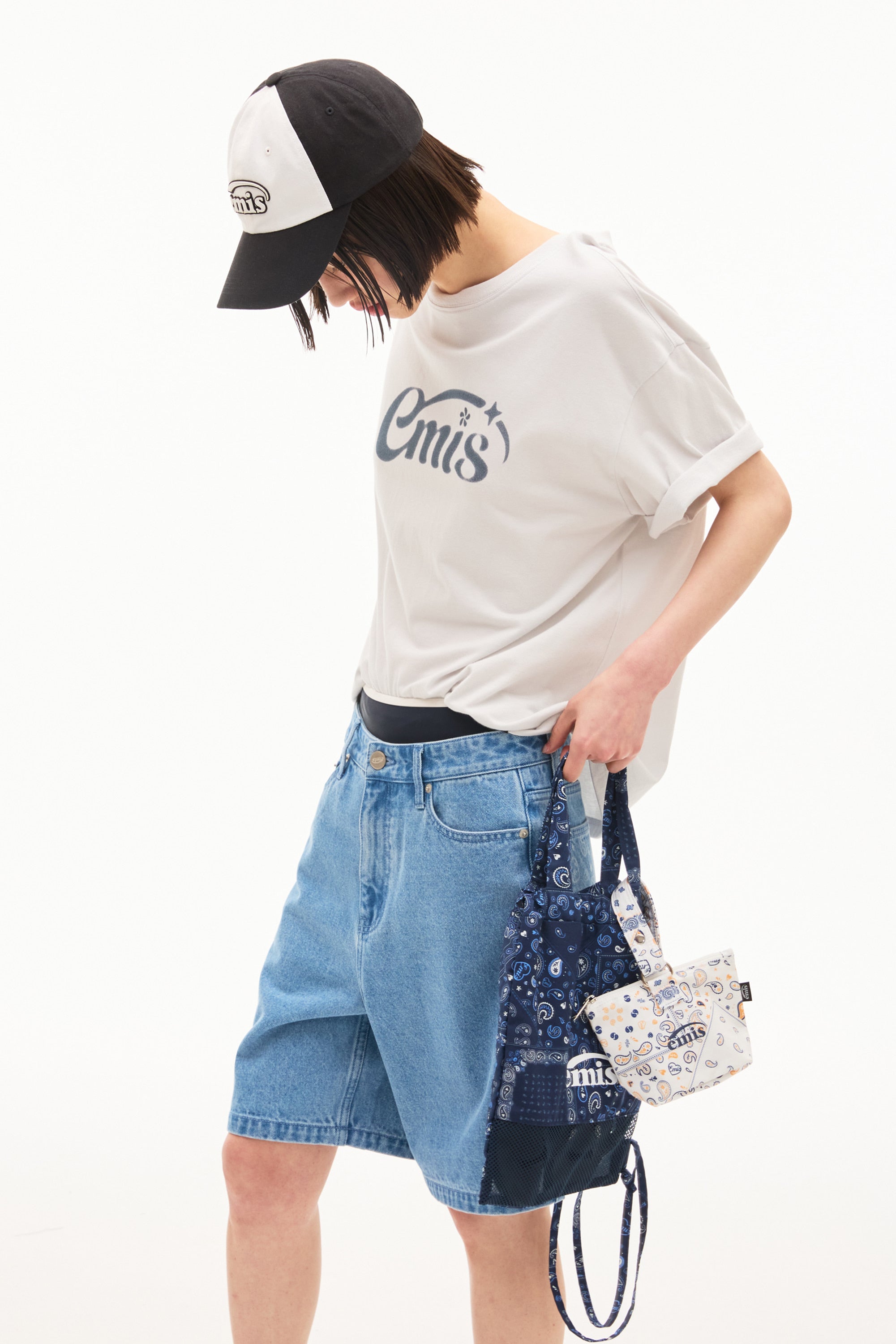 Emis Paisley Mini Pouch-White