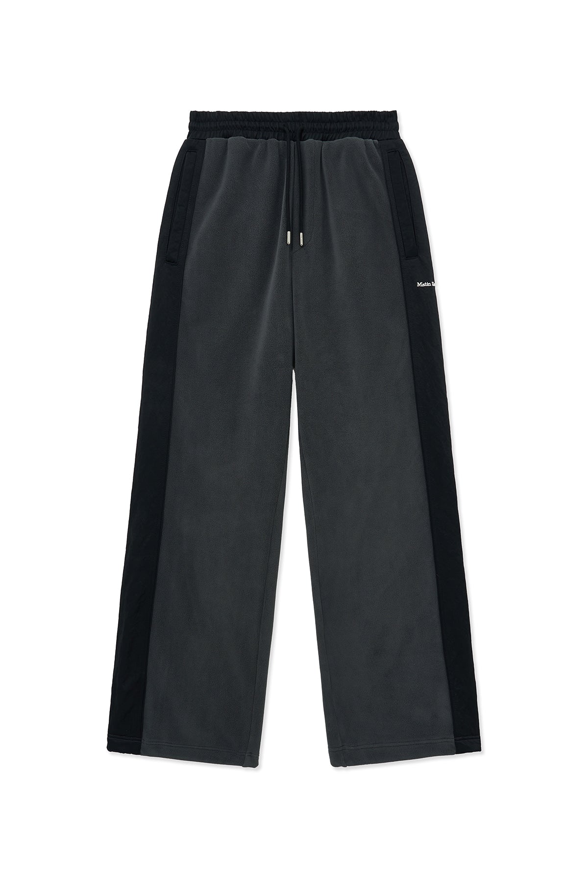 [matinkim] SHERPA FLEECE DRAWSTRING PANTS IN CHARCOAL