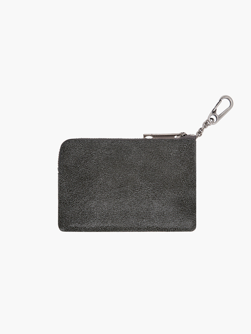 Margesherwood Heart Zipper Wallet Silver Logo white+grey two-tone cracked