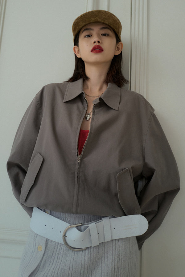 Overdueflair Soft Cotton Blouson Charcoal