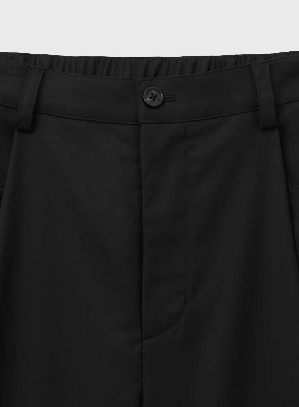 [satur] Classic One Tuck Easy Pants - Black