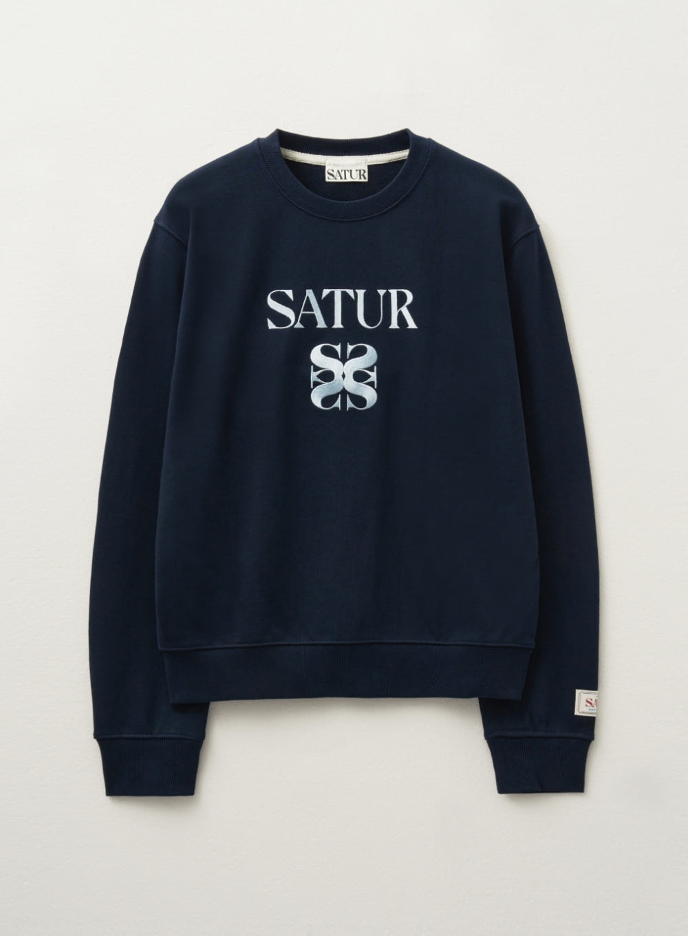 [satur] (W) Classic Logo Sweatshirt - Classic Navy