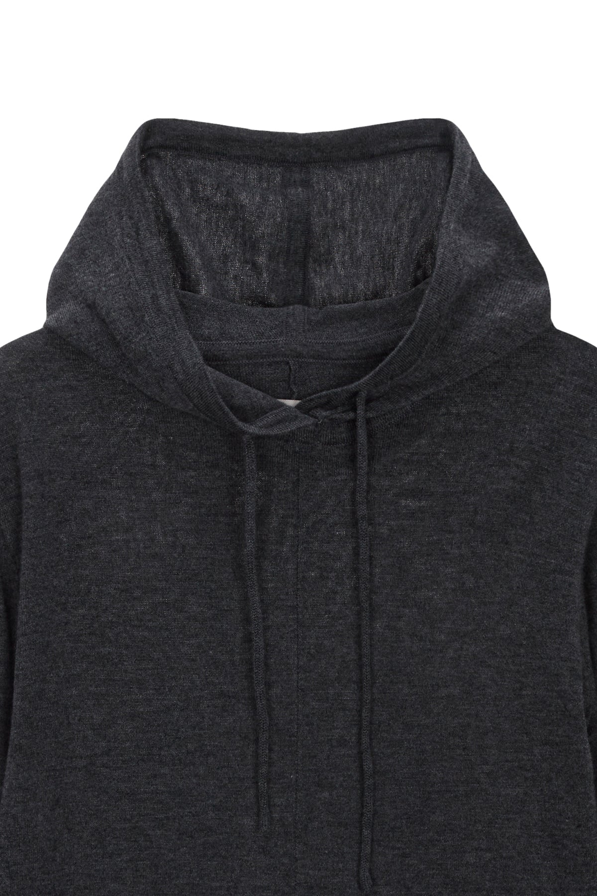 [matinkim] PLAIN SLIM KNIT HOODY IN CHARCOAL