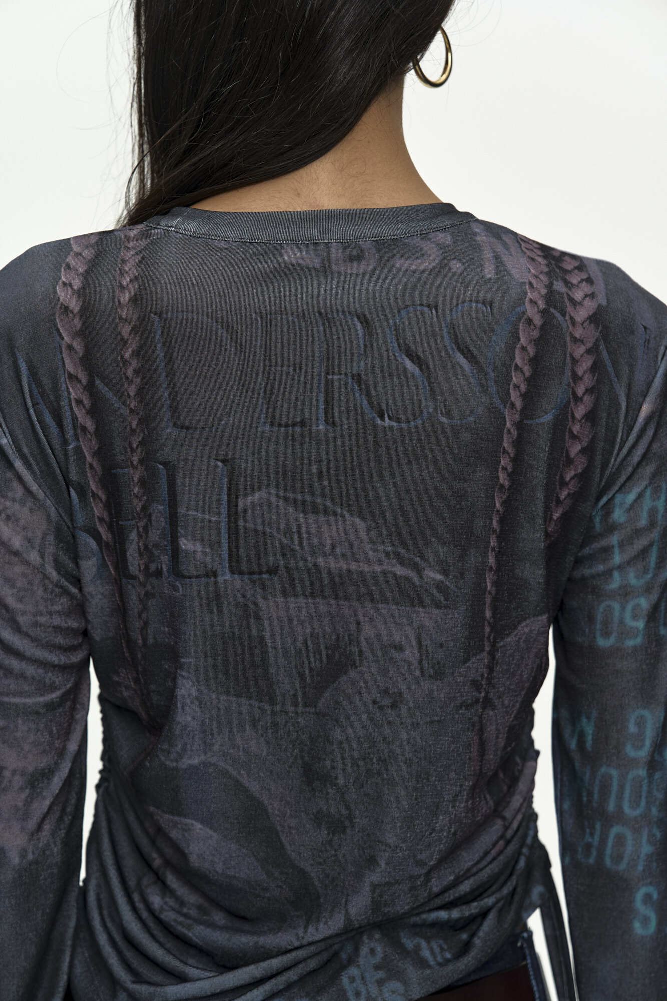 Andersson Bell Denim Collage Printed Top Navy)