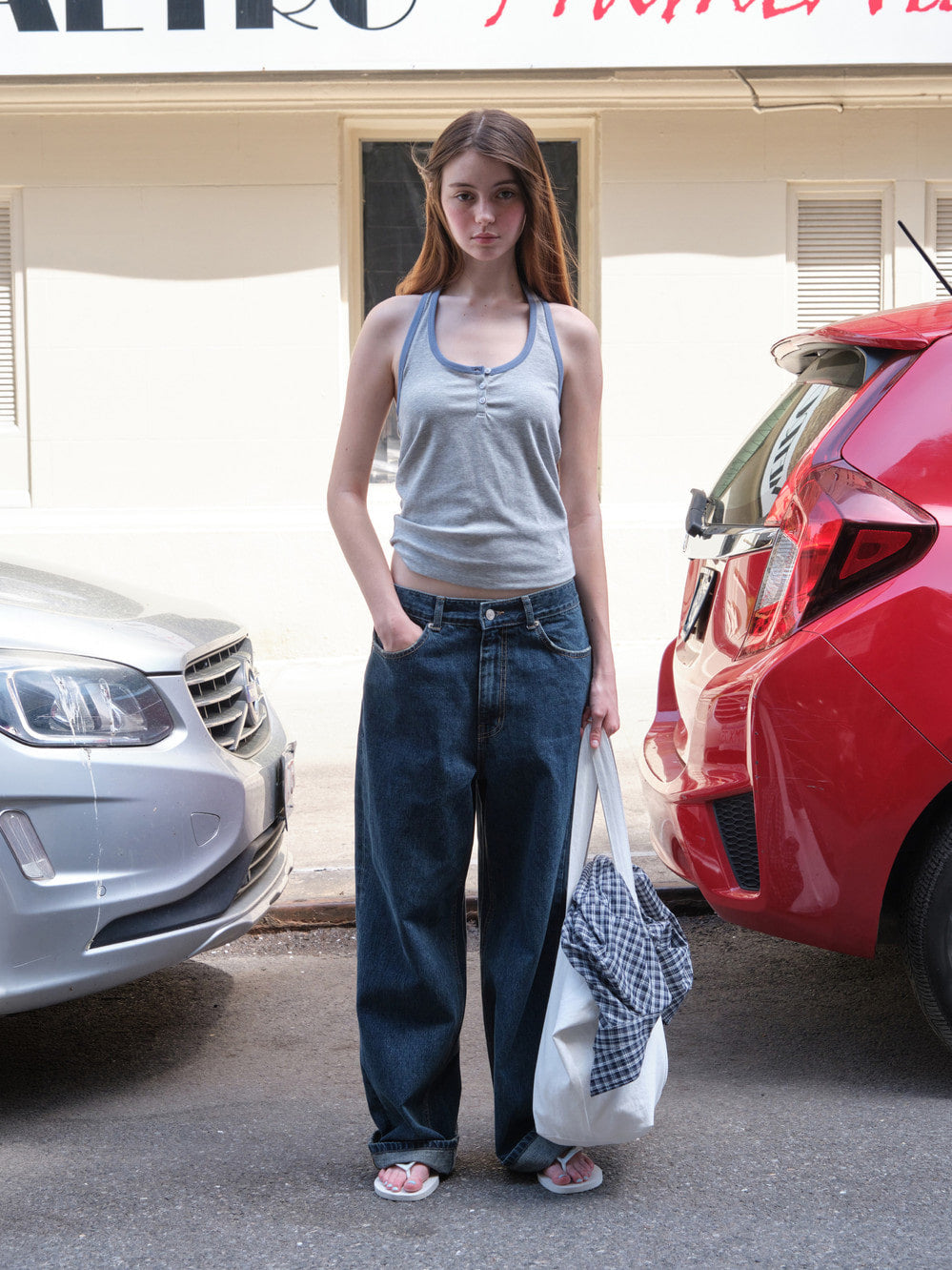 Low Classic Lc Soft Halterneck Sleeveless Melange Grey