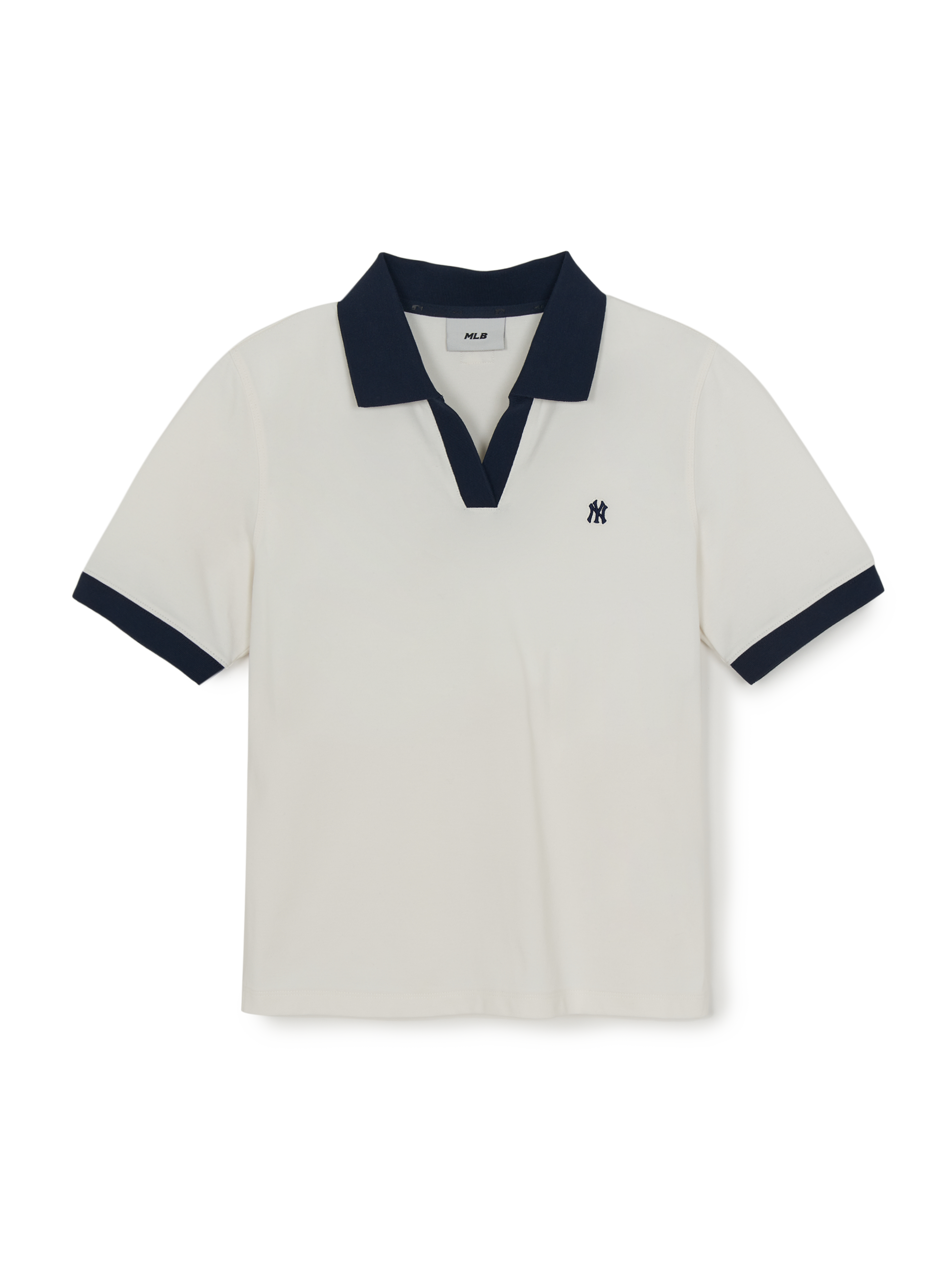 MLB Korea Women's Basic Open Collar Slim Fit Polo T-Shirts