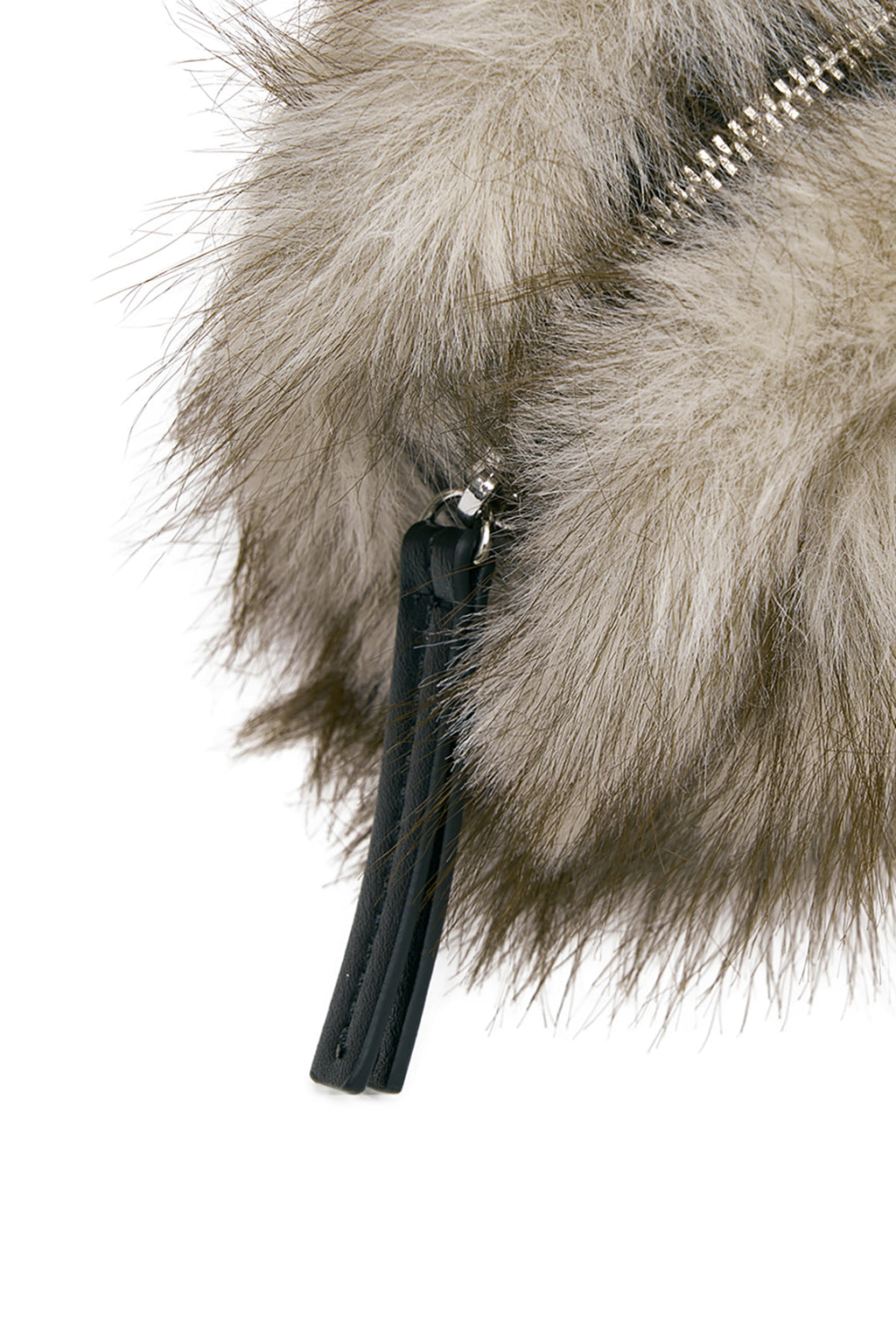 Matinkim Hairy Fur Mini Cube Pouch IN Beige