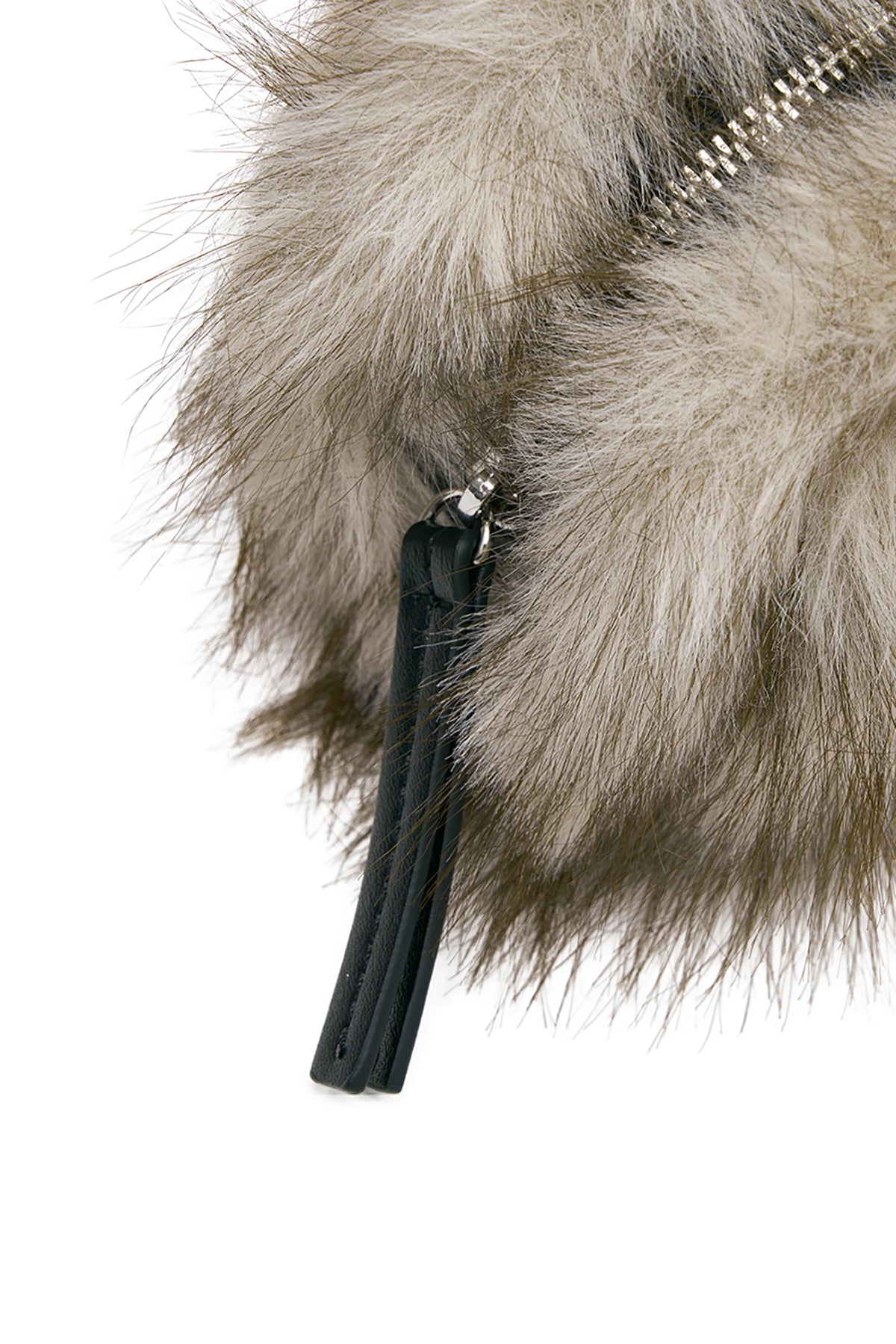 Matinkim Hairy Fur Mini Cube Pouch IN Beige