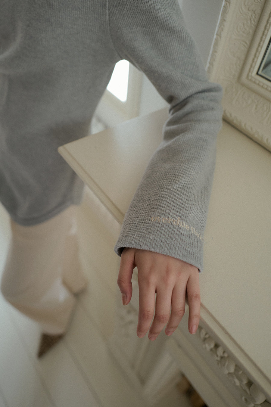 Overdueflair Cotton Straight Pants Ecru