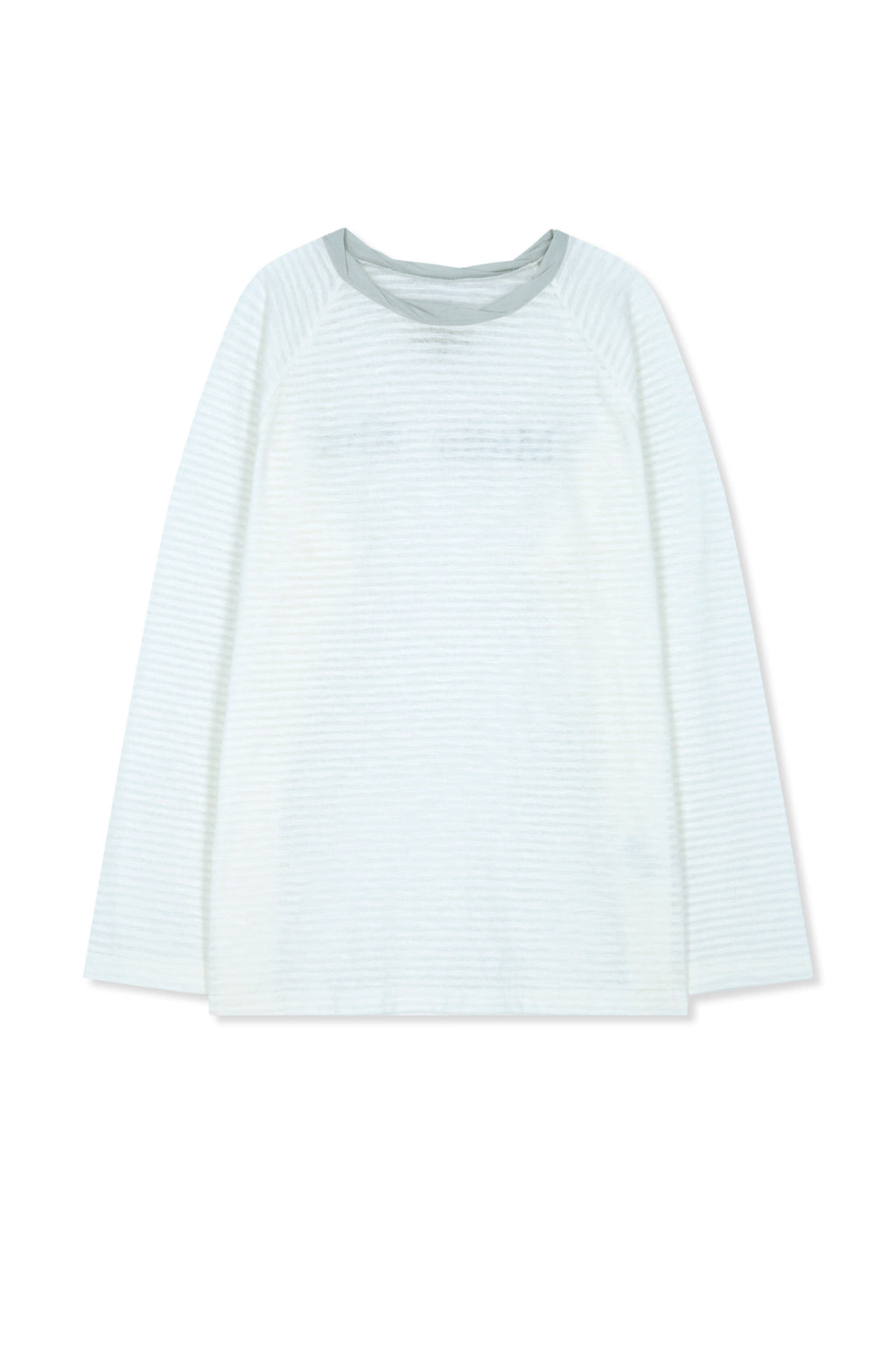 Matinkim Twist Boat Neck Stripe Logo Top IN White