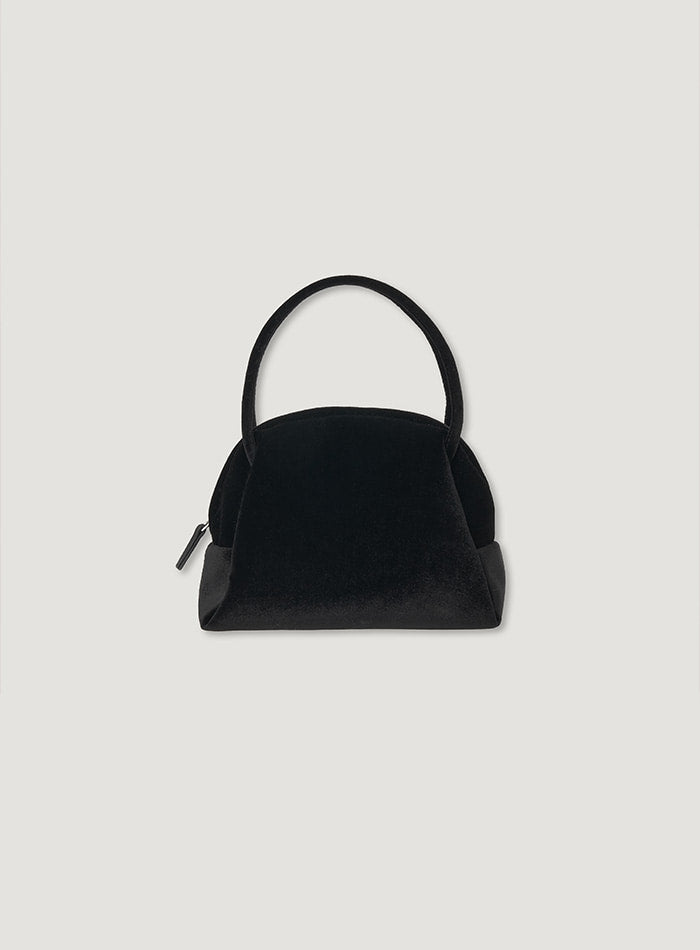 Mango Maniplease Bijou Velvet Bag Black