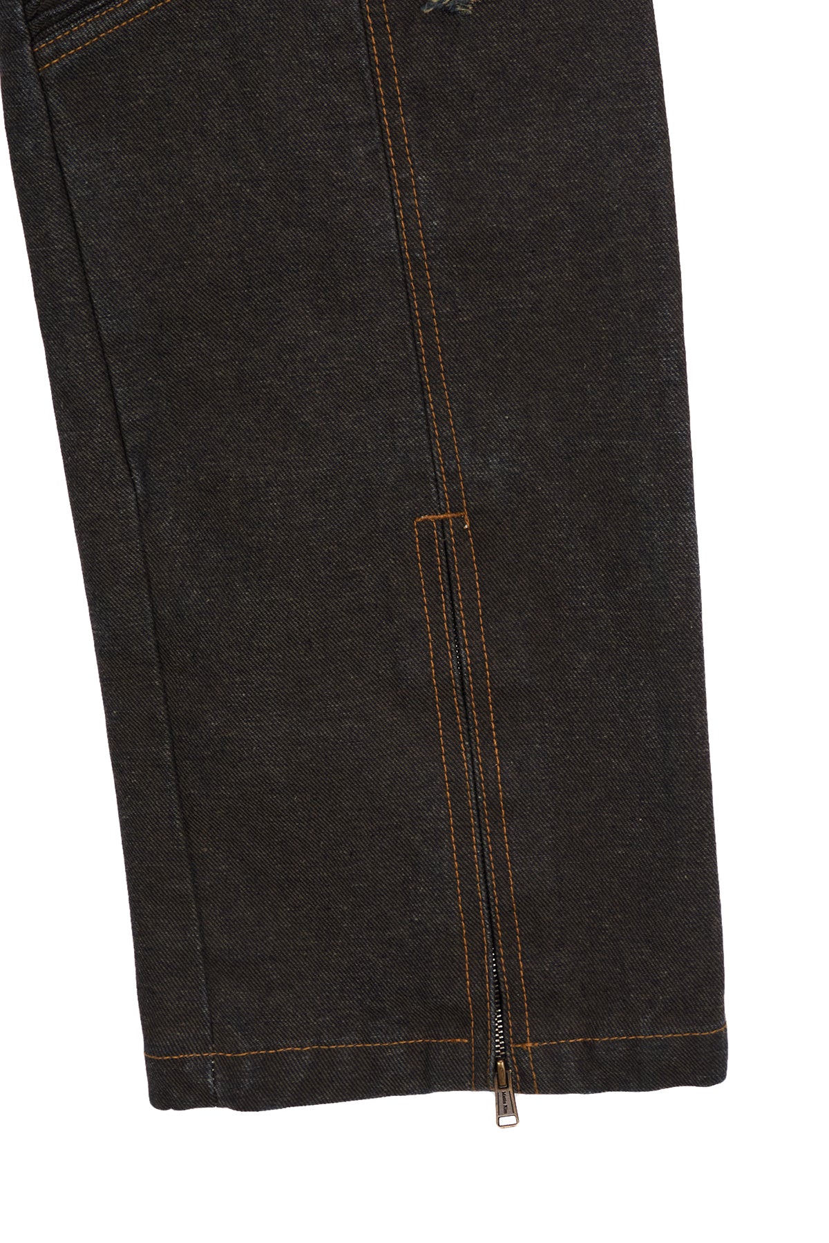 [matinkim] VINTAGE BIKER DENIM PANTS IN DARK GREY