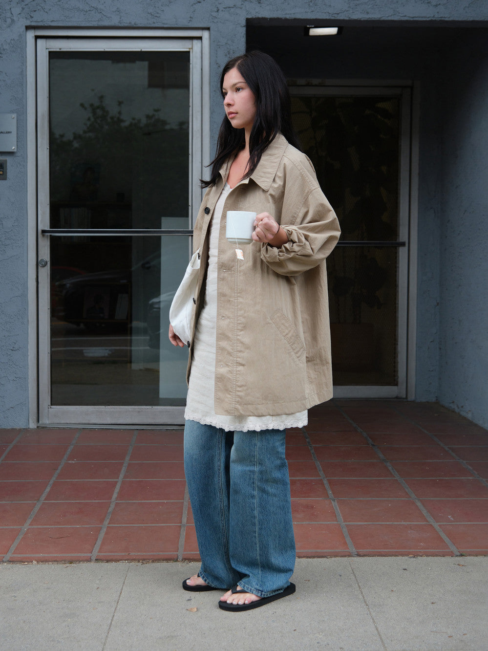 Low Classic Relaxed Shirt Jacket Latte