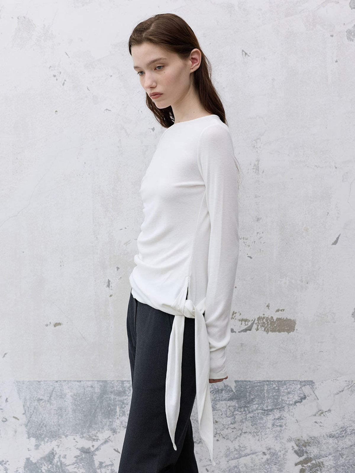 Raive Shirring Asymmetrical Top