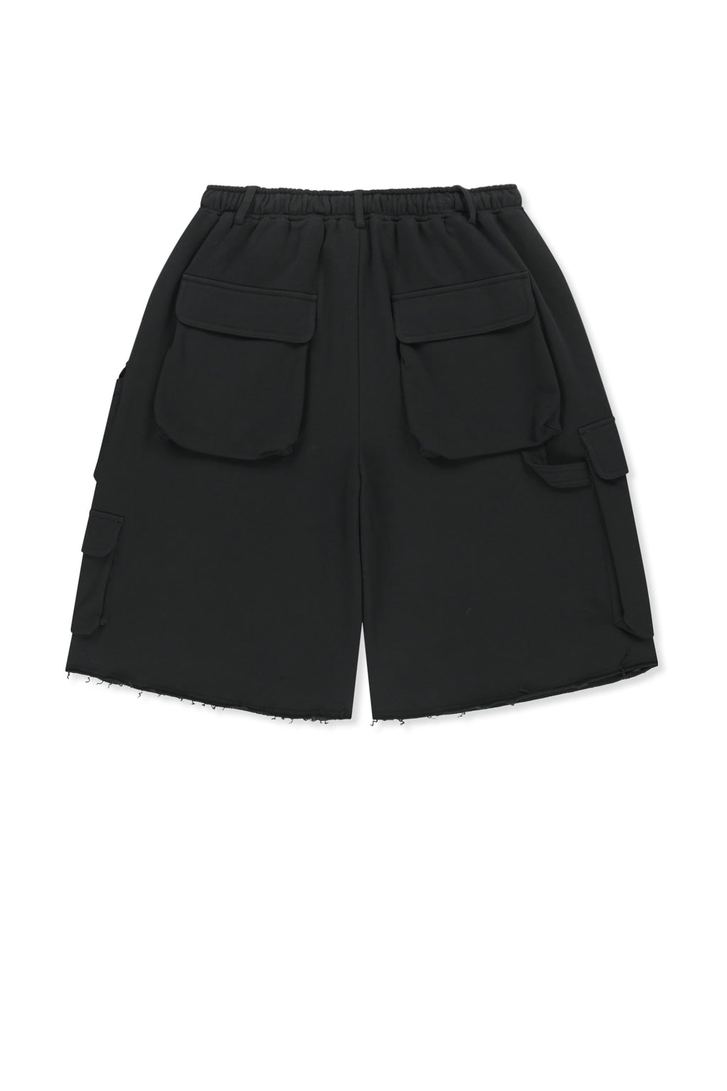 Matinkim Terry Utility Pocket Bermuda Pants IN Black