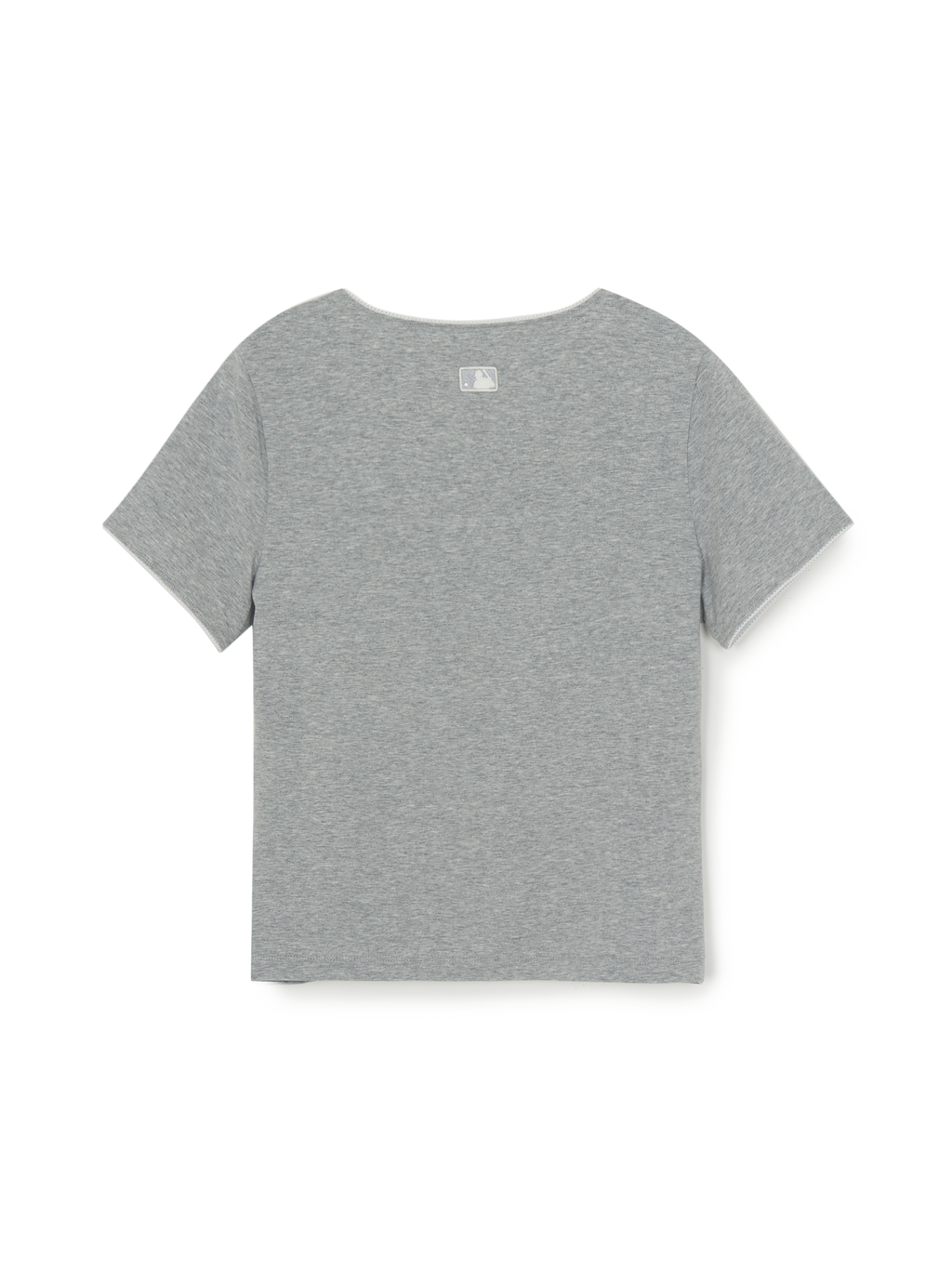 MLB Korea Women's Basic Lace Square Neck Slim Semi Crop T-shirts