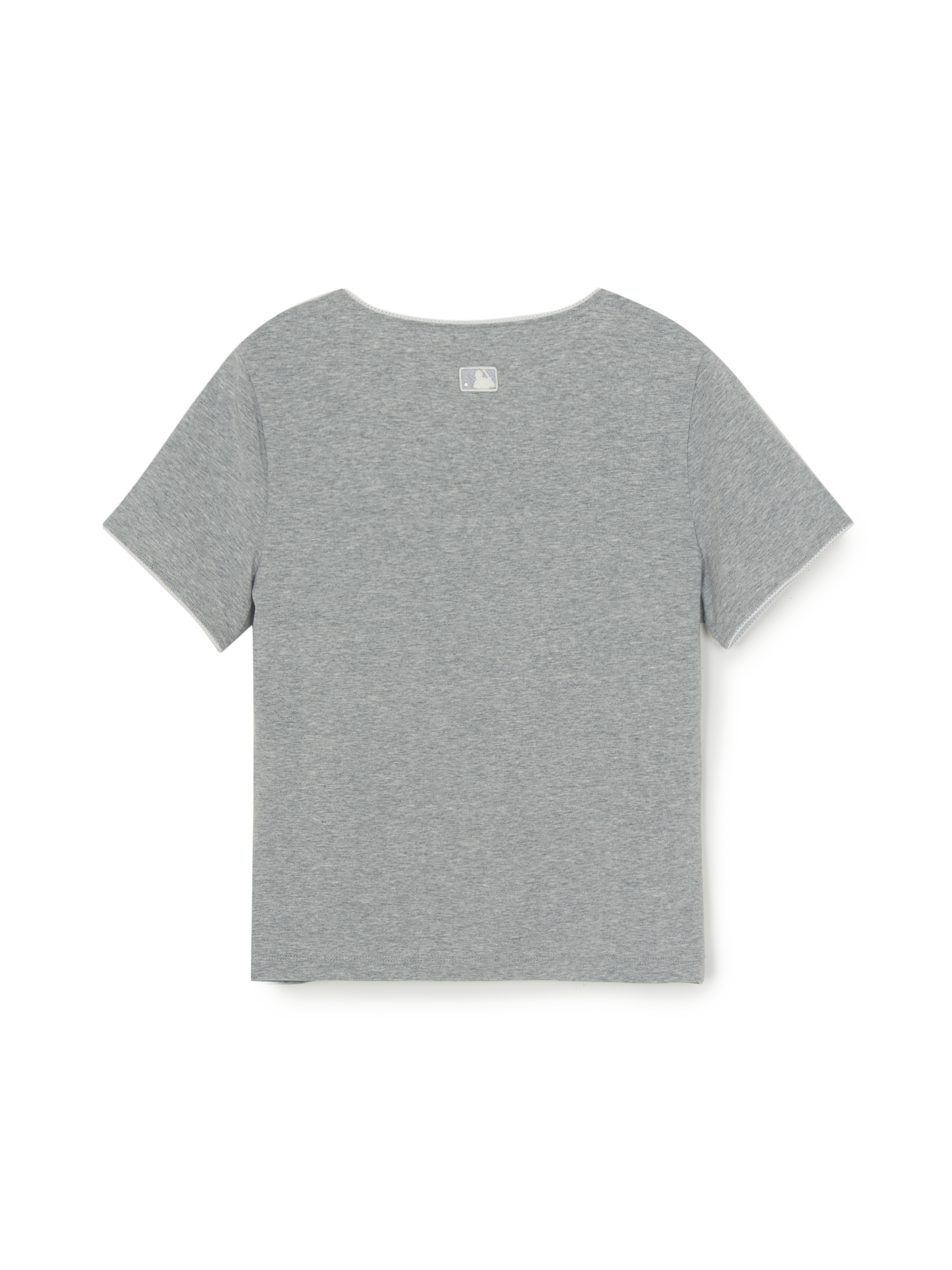 MLB Korea Women's Basic Lace Square Neck Slim Semi Crop T-shirts