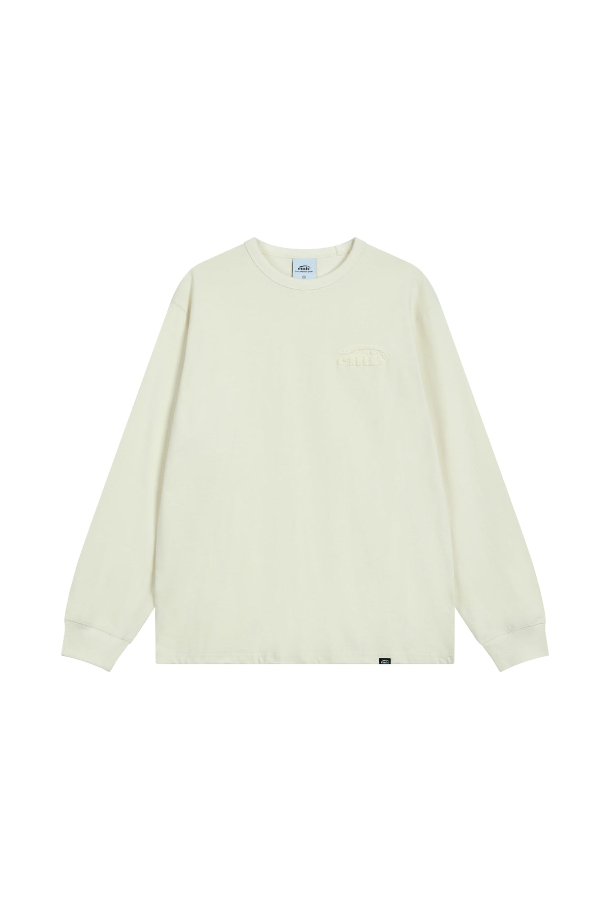 Emis Boucle Logo LS T-Shirt-Ivory
