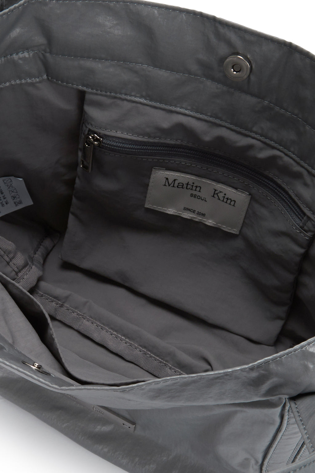 [matinkim] GLOSSY TWO WAY MINI BAG IN GREY