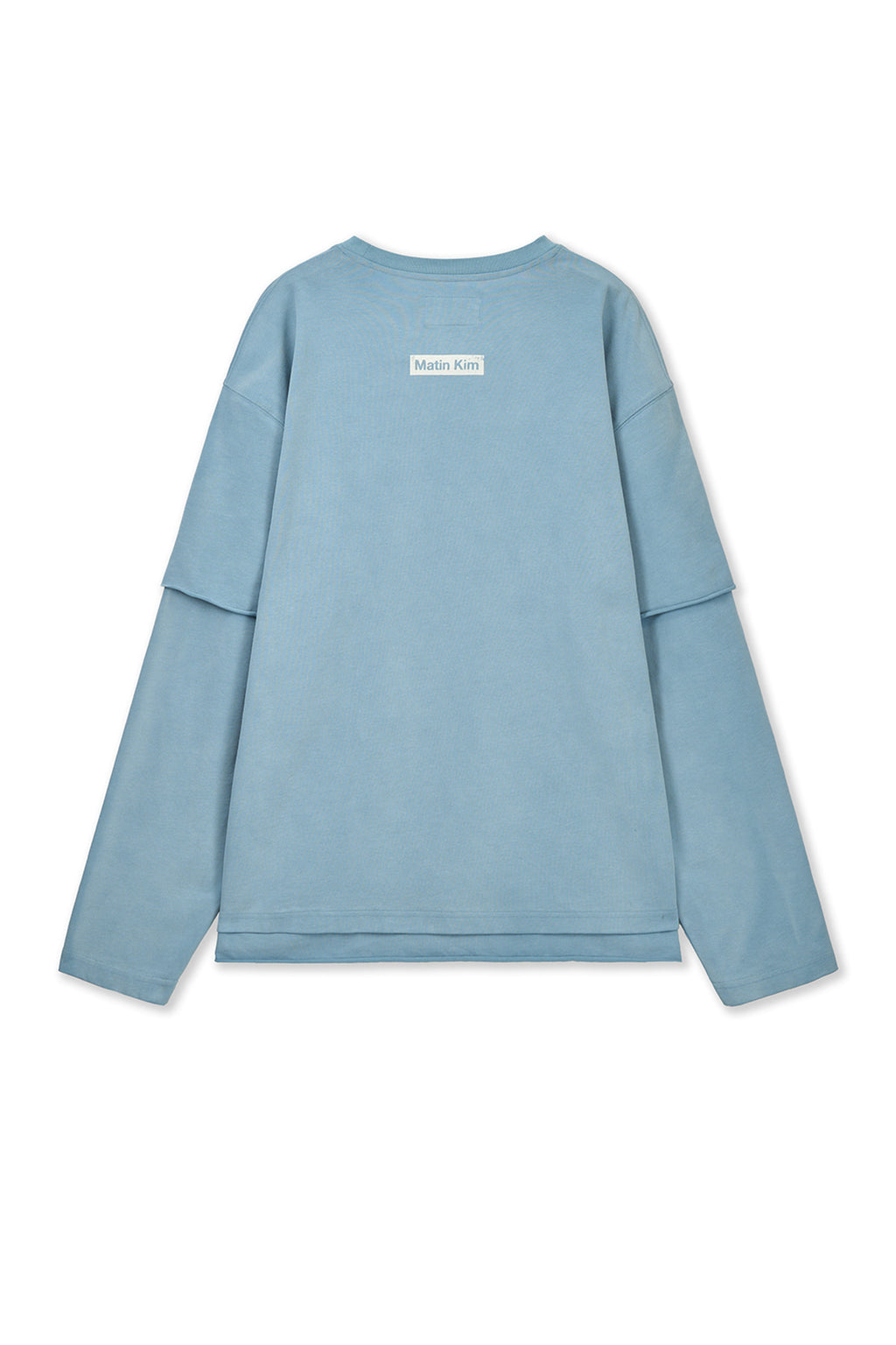 Matinkim Spray Effect Layered Top For Men IN Light Blue