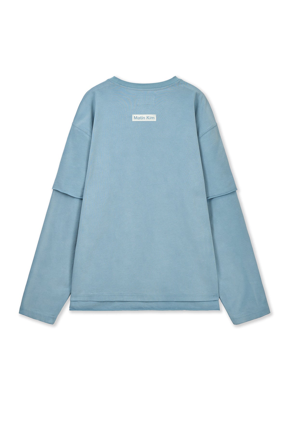Matinkim Spray Effect Layered Top For Men IN Light Blue