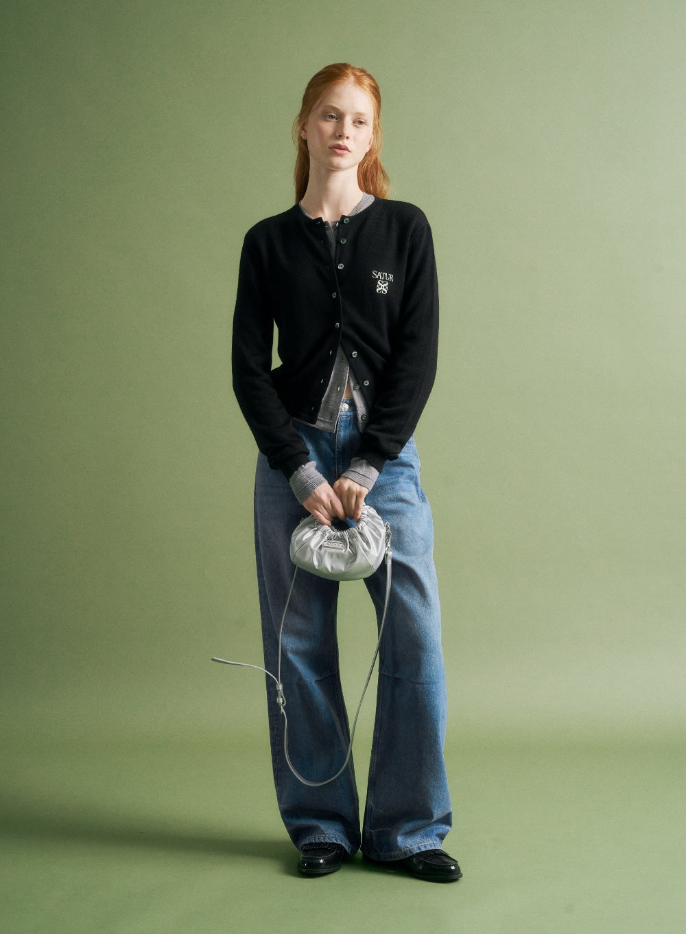 [satur] Scrunchie Mini Tote & Cross Bag - Silver