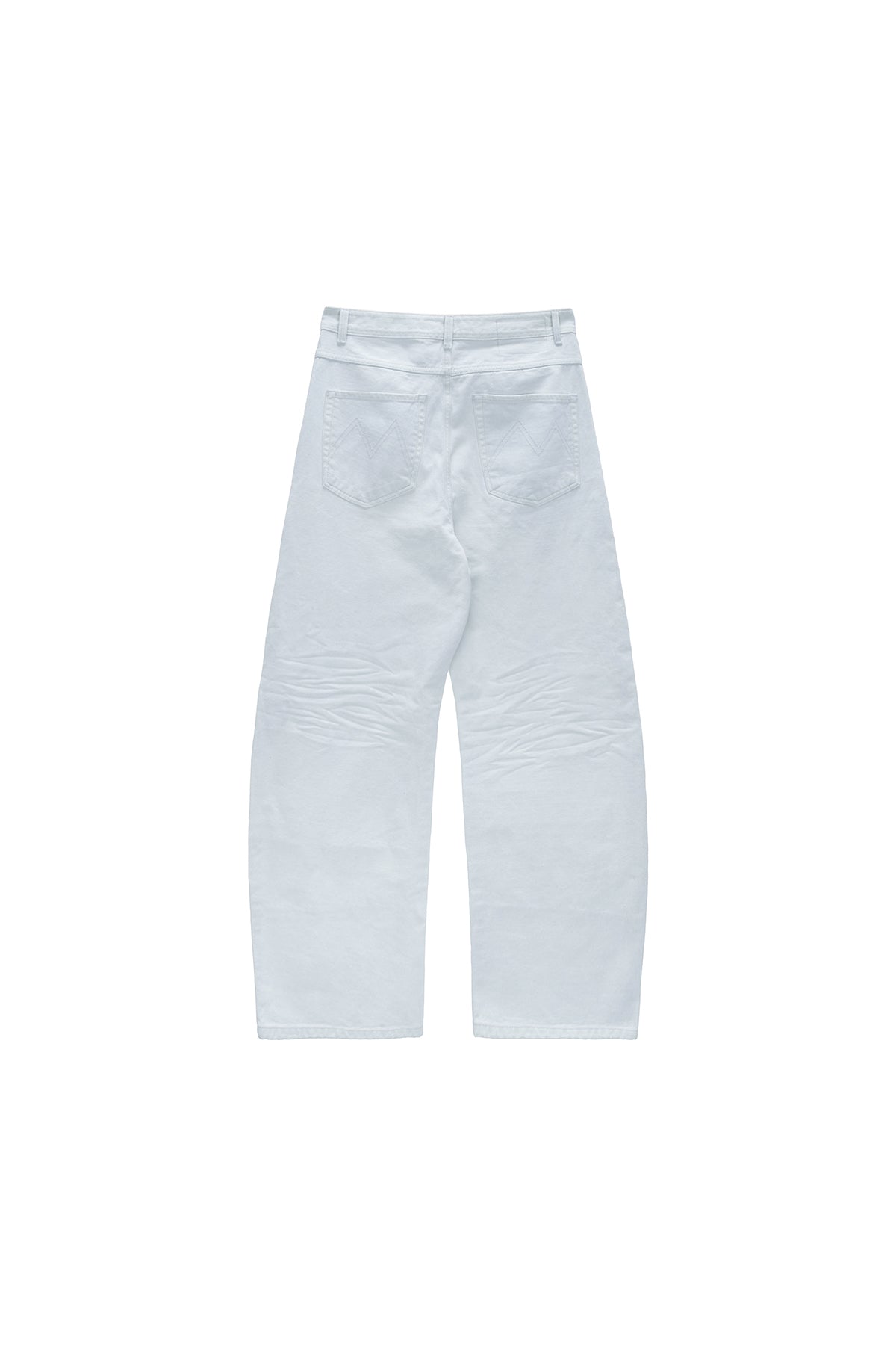 Matinkim Wide Cut Point Denim Pants For Men IN Light Blue