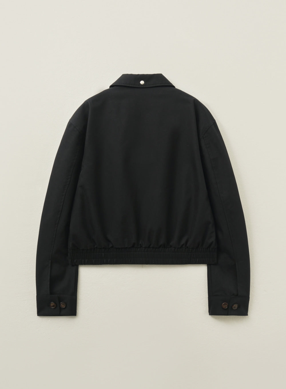 [satur] (W) Teo Cotton Collar Short Jacket - Resort Black