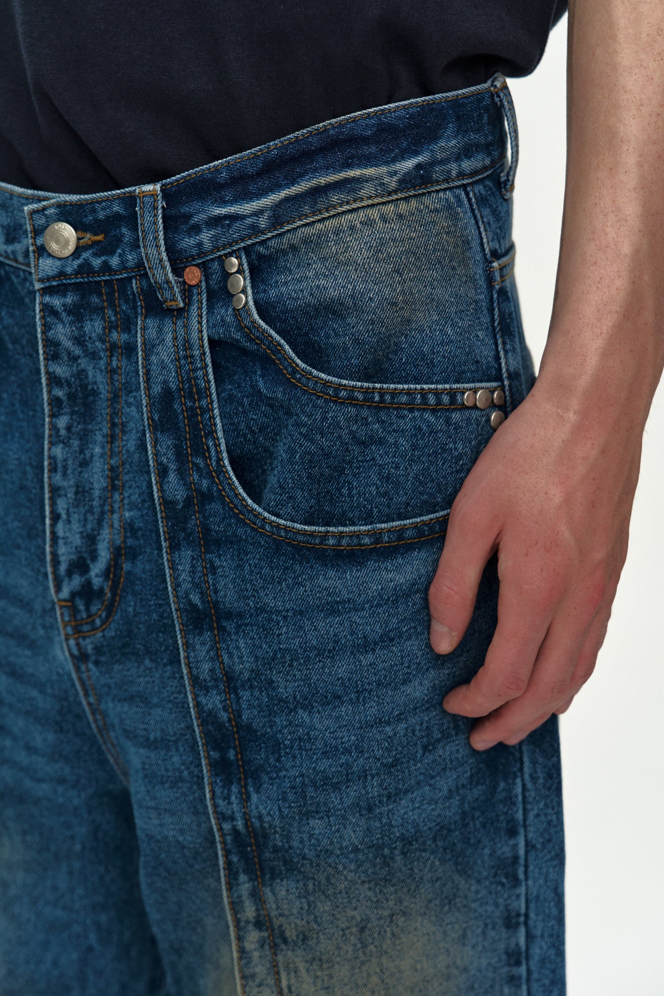 Andersson Bell Unisex Layered Wide-Leg Jeans