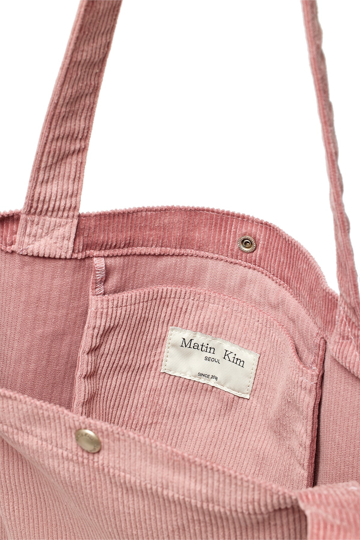 [matinkim] MATIN CORDUROY MIDDLE ECOBAG IN PINK