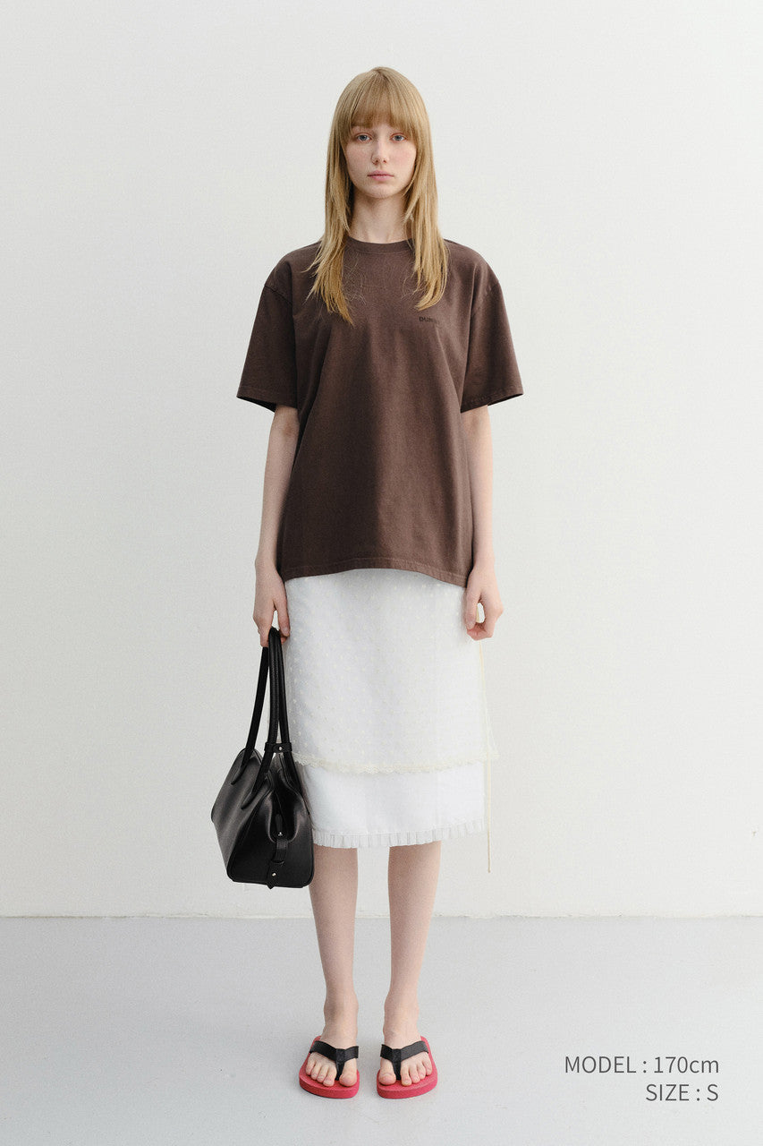 Dunst Unisex Garment Dyed T-Shirt Brown