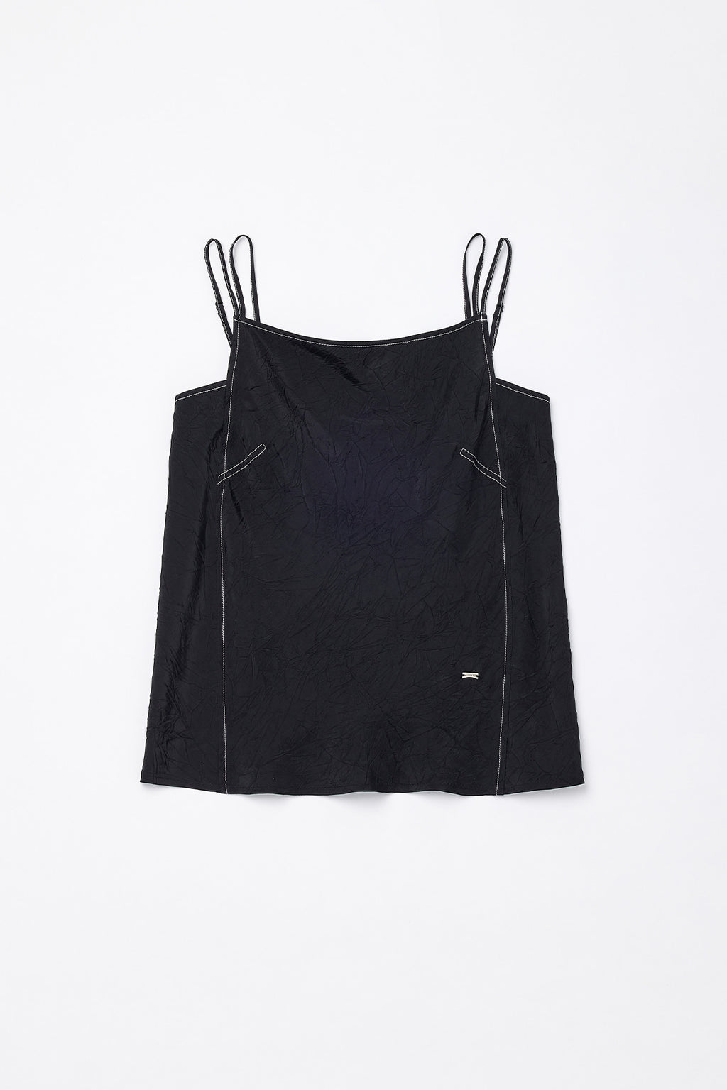 Matinkim Matin Kim Square Neck Crinkle Sleeveless IN Black