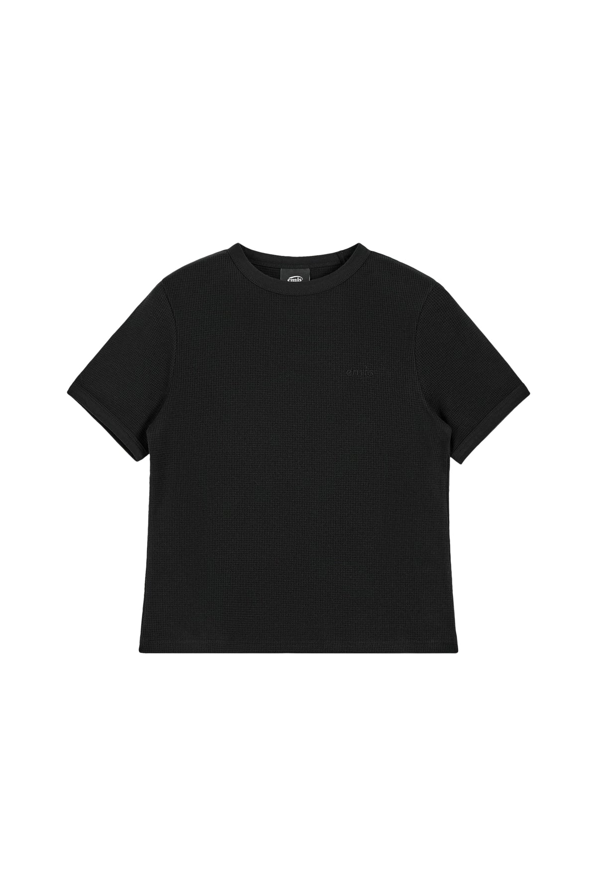 Emis Waffle T-Shirt-Black