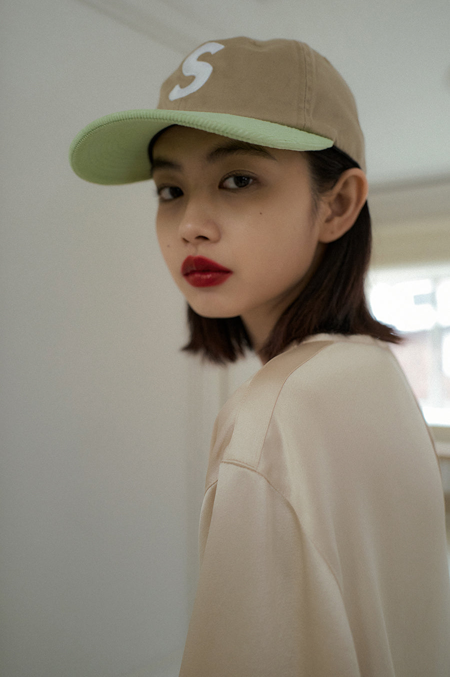 Overdueflair Basic Satin Blouse Cream