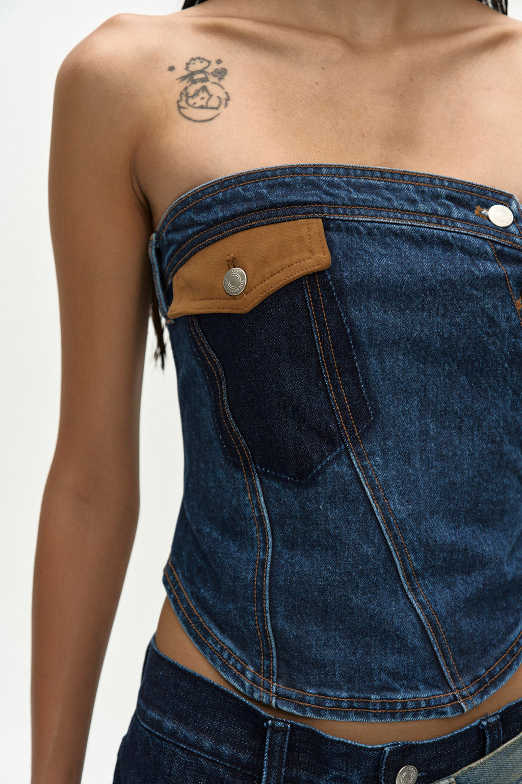 Andersson Bell Denim Twist Bustier