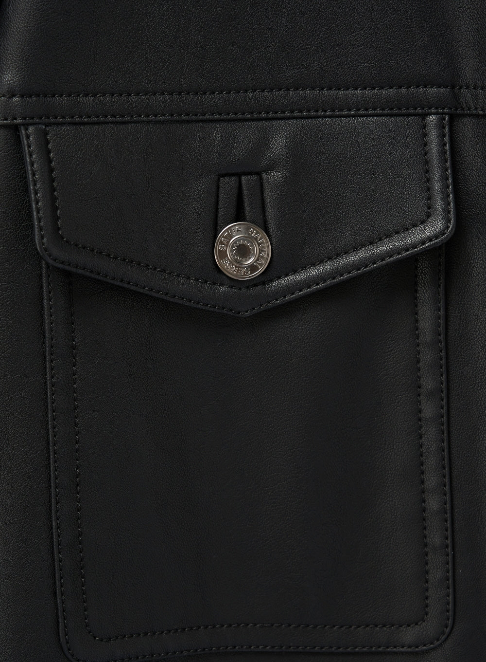 [satur] (W) Loose Fit Open Collar Jacket - Black