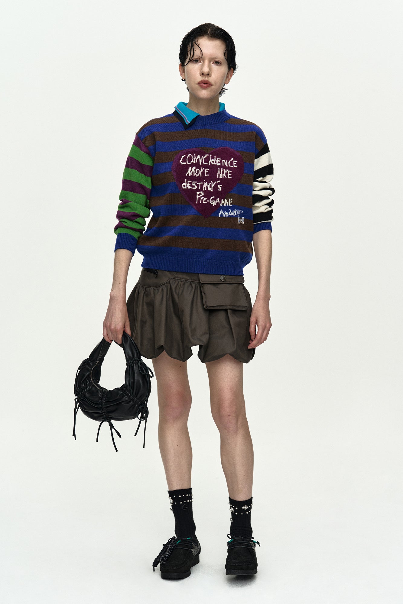 Andersson Bell Girl'S Heart Message Crew-Neck Sweater