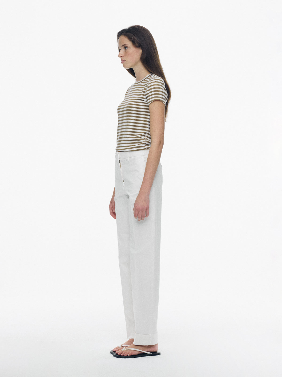 Nothing Written Frame cuff trousers (White)