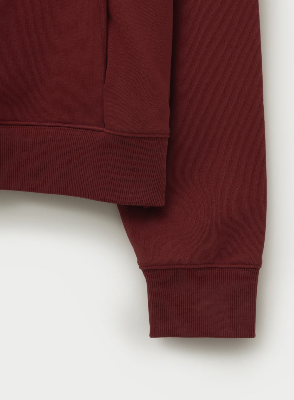 [satur] Apero Loose Fit Tuck Pocket Hoodie - Burgundy