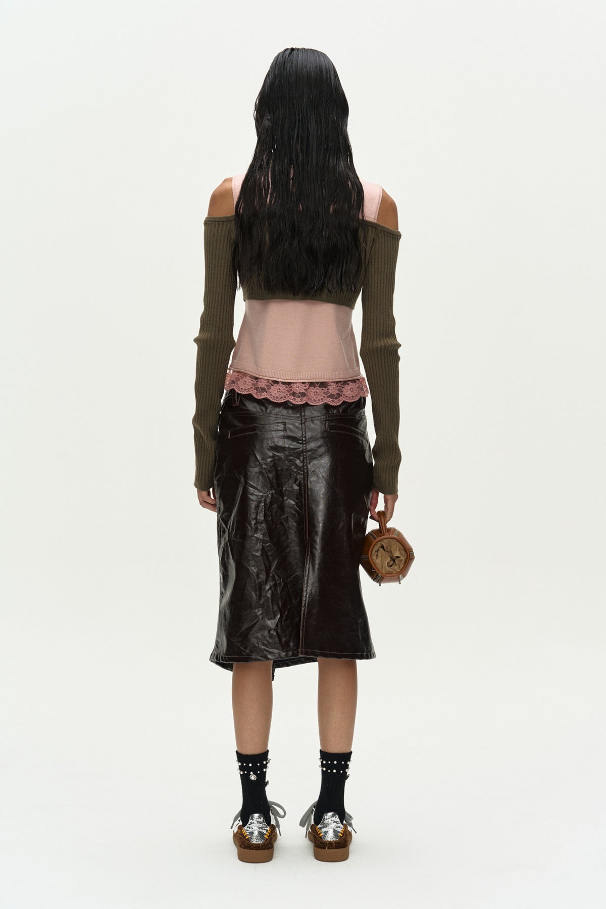 Andersson Bell Layered Off-Shoulder Collar Top